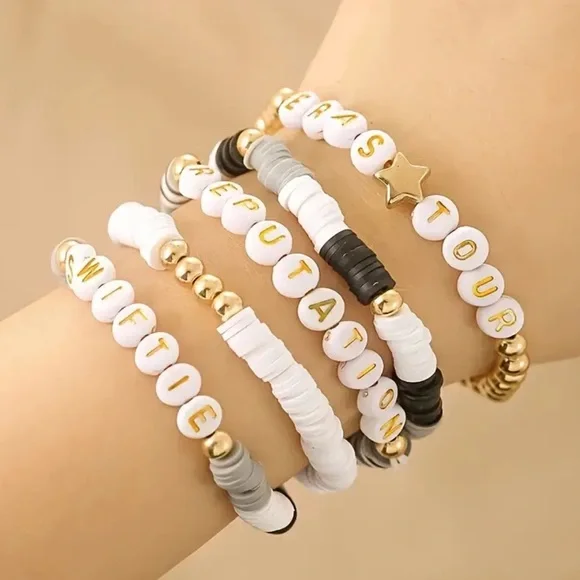 💛5pcs Friendship Bracelet set Inspired Taylor Swift Reputation Swifties Eras - Picture 4 of 9